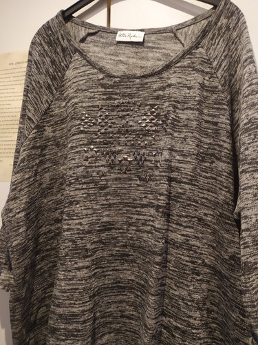 Shirt grau pailetten - shirt, grau,