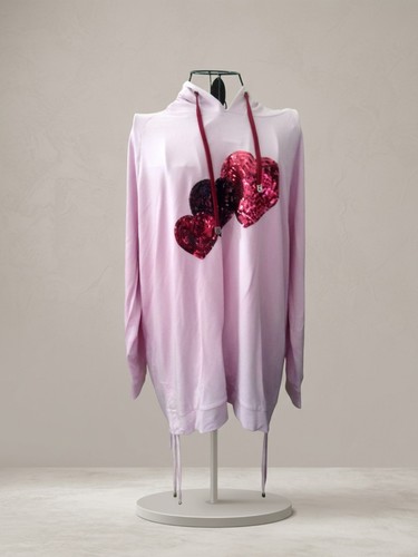Sweatshirt/Hoodie/rosa/Pailett