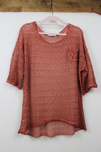 Netz shirt mit - pailetten, l