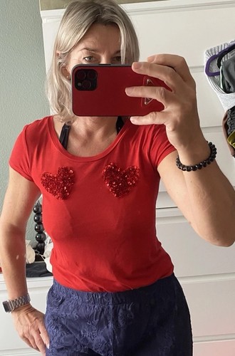 Rotes shirt mit - h&m, t-shirt