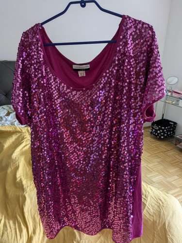 Doppellagiges pailettenshirt - doppellagiges,