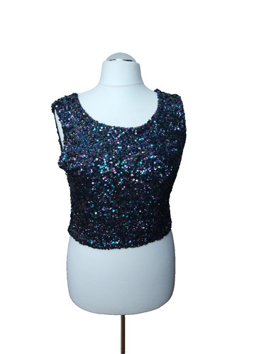 Paillettenshirt top kurz - top,,