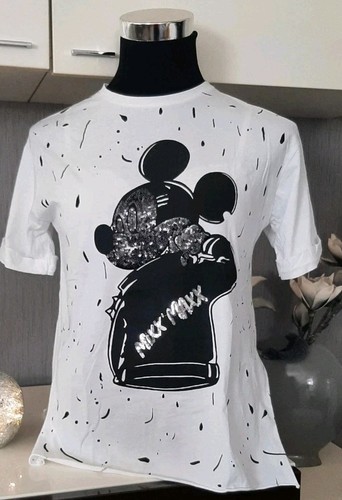 Kurzarmshirt weiß schwarz mit - weiß,