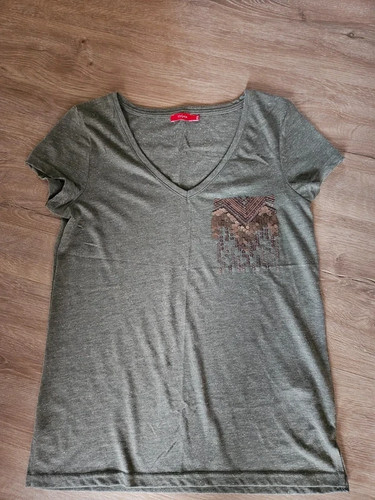 Shirt khaki mit - t-, pailetten
