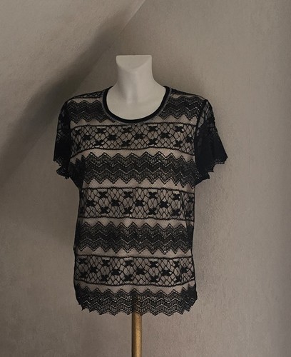 Damen shirt spitze pailetten - spitze,,