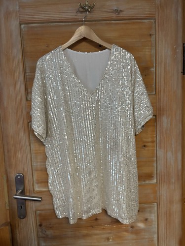 Pailetten shirt damen 48 - pailetten,