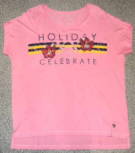 Damen shirt rosa print - t-shirt,
