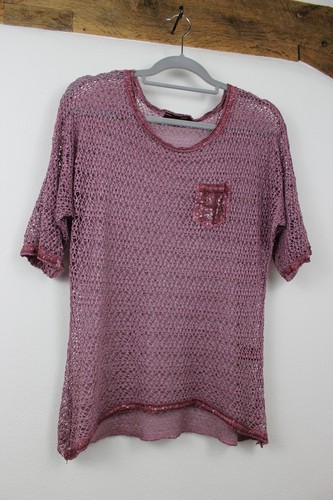Netz shirt mit pailetten m - t-shirt, *